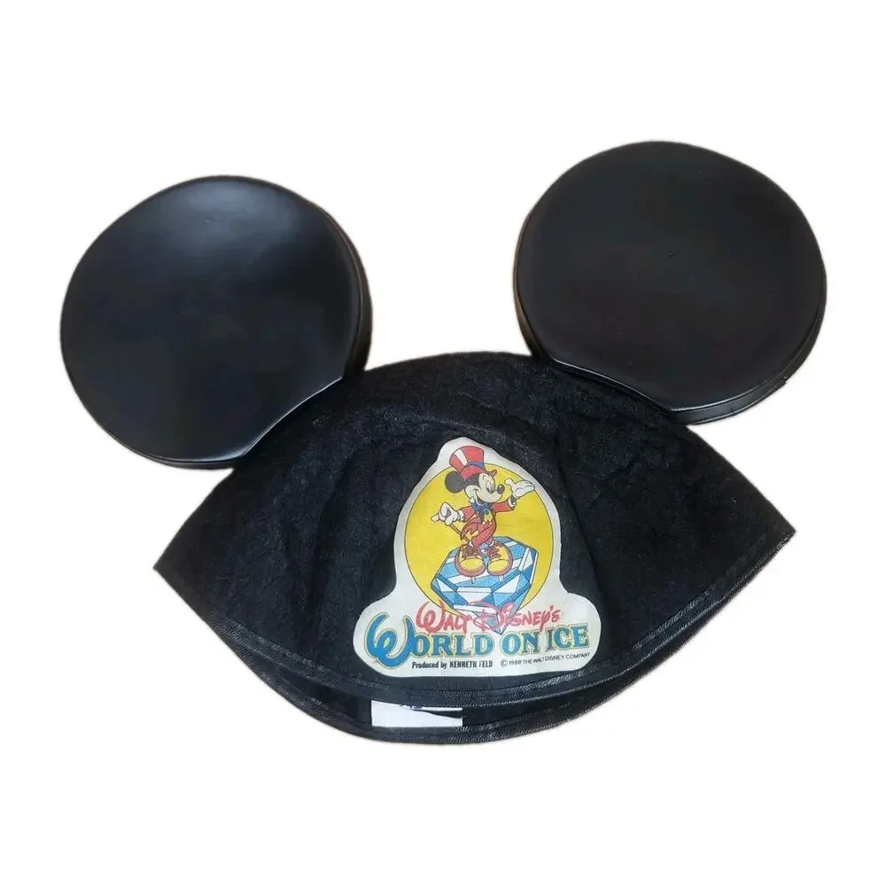 Vintage 1988 Walt Disney's World On Ice Felt Mickey Ears Hat